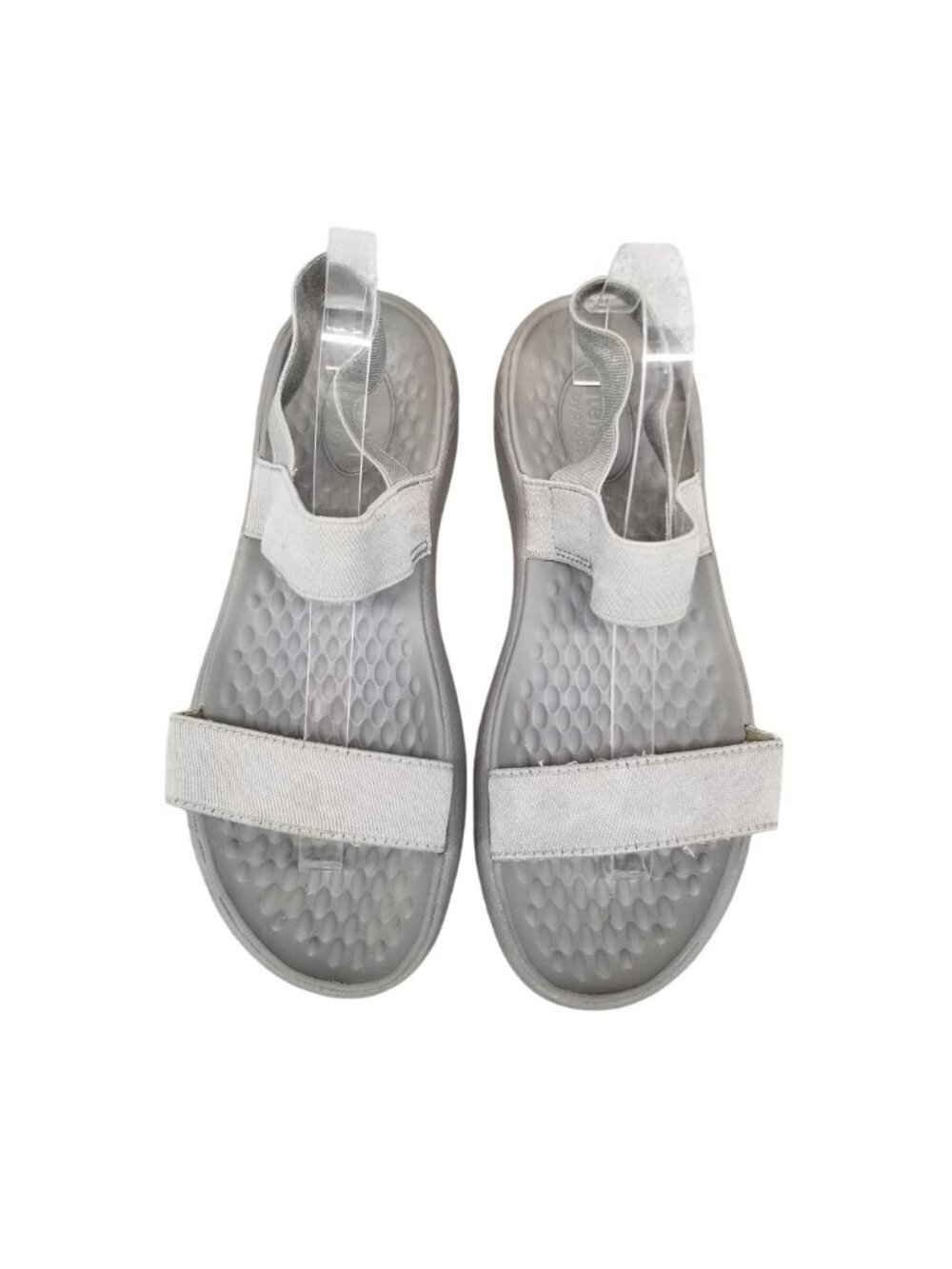 Crocs Shoes Women Size 10 Gray Strappy Ankle Strap Sandals *Read* - Picture 5 of 12